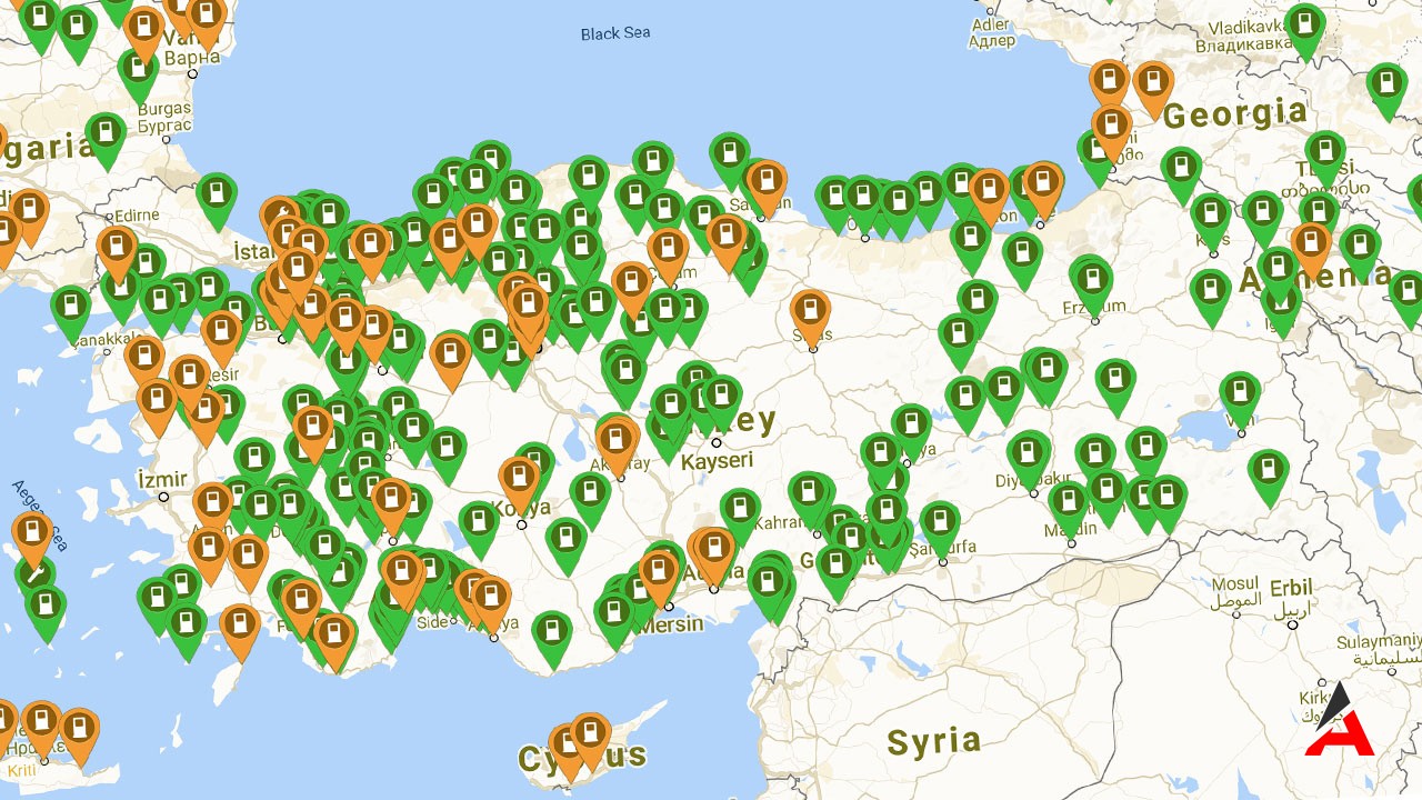 Türkiye Genelinde Elektrikli Araçlar İçin Şarj İstasyonları